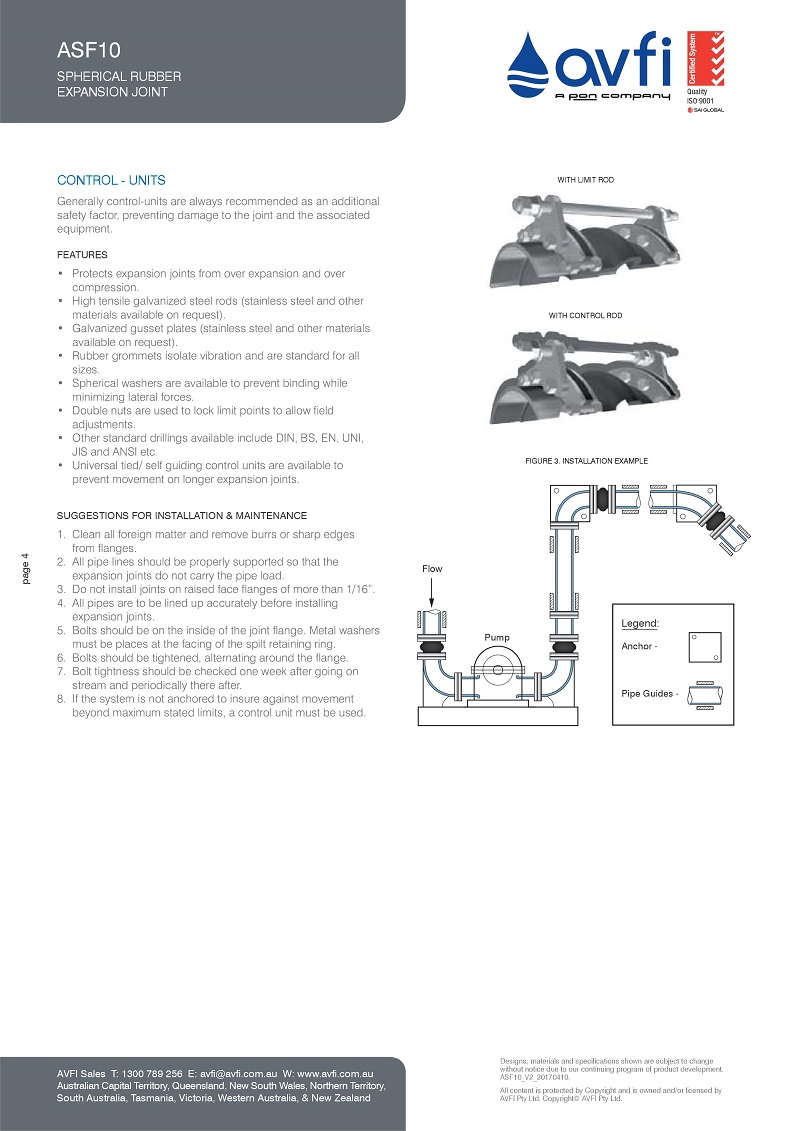 澳大利亞AVFI-ASF10橡膠軟接頭標(biāo)準(zhǔn) 澳大利亞AVFI-ASF10橡膠軟接頭標(biāo)準(zhǔn)