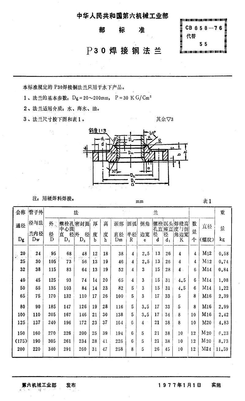 (橡膠軟接頭)CB858-1976P30焊接銅法蘭